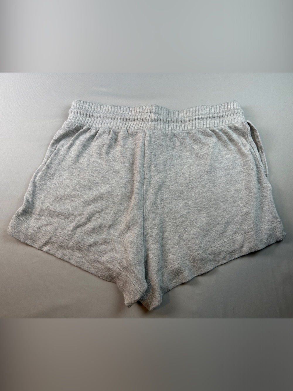Stars Above Cozy Shorts Light Gray Knit Drawstring Lounge Pockets Size XS - Picture 6 of 6